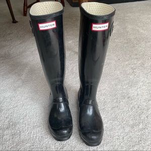 Black Hunter Boots Tall